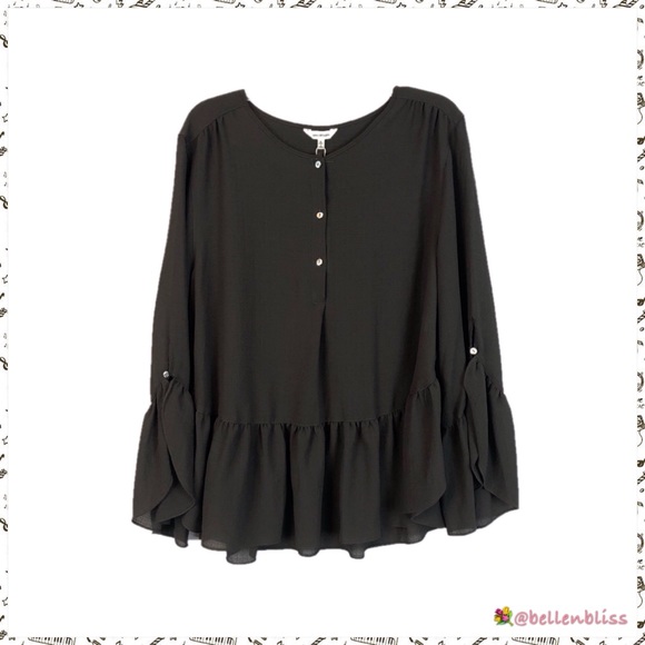 Max Studio Tops - Bell Sleeve Blouse Peplum Style, Size XL